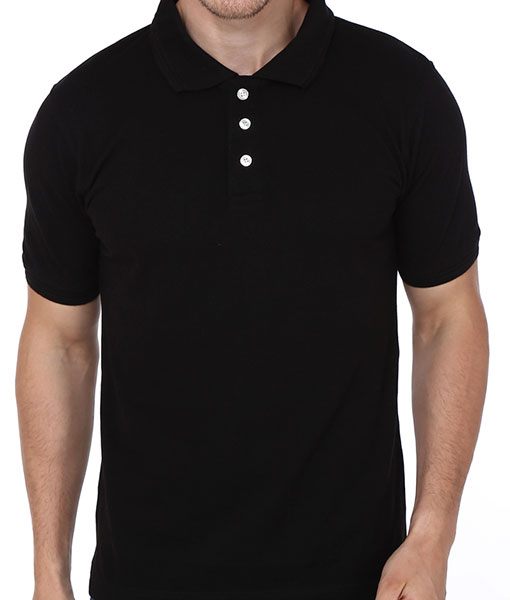 black polo t shirt